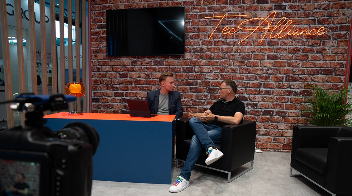 TecAlliance interview setup at Automechanika Frankfurt studio