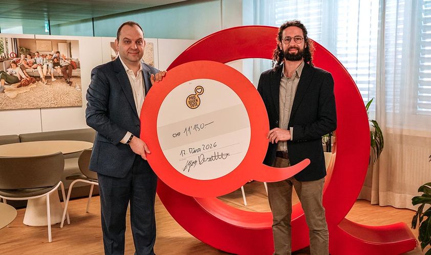 Quickline spendet Pro Juventute 2026