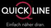 Quickline Logo Weiss Rot mit Claim