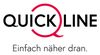 Quickline Logo Schwarz Rot mit Claim