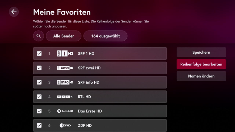 TV-Box Favoriten