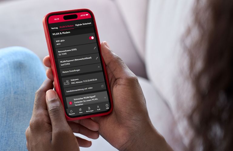 myQuickline: WLAN Einstellungen