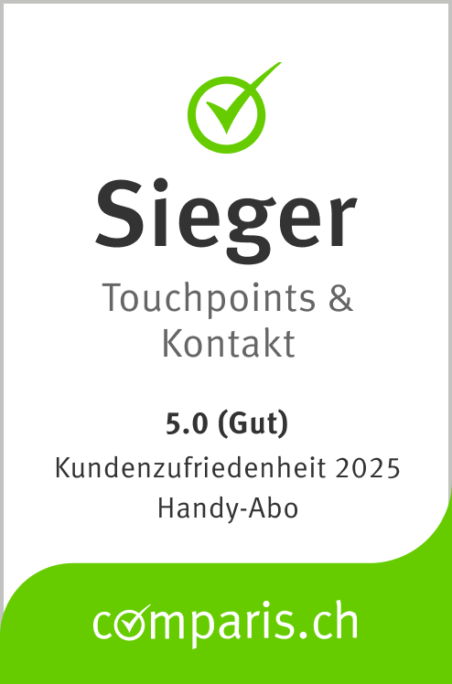 Comparis Sieger Touchpoints & Kontakt