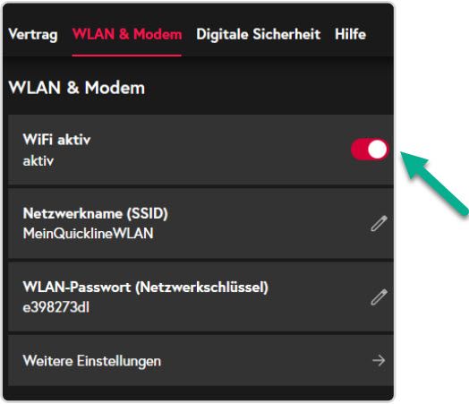 WLAN ausschalten