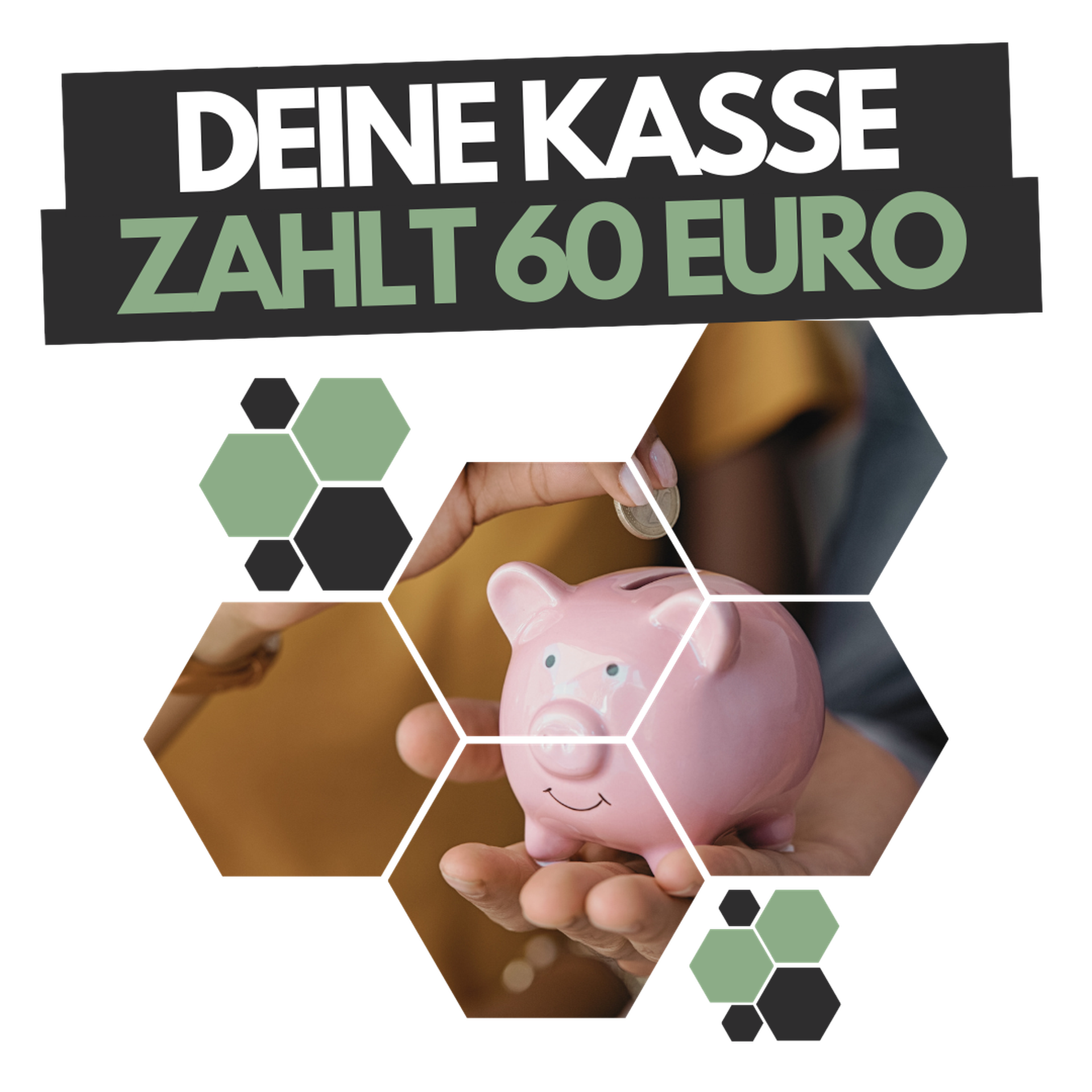 Ein Sparschwein in das eine Münze gesteckt wird