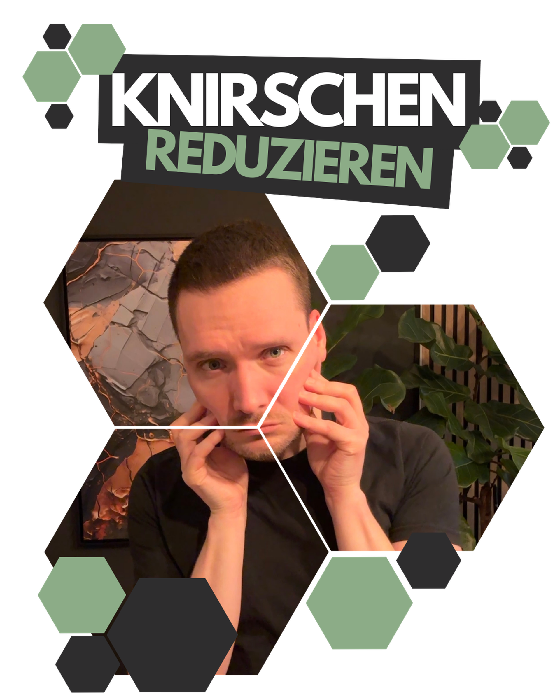 Johannes hält sich den Kiefer und schaut in die Kamera