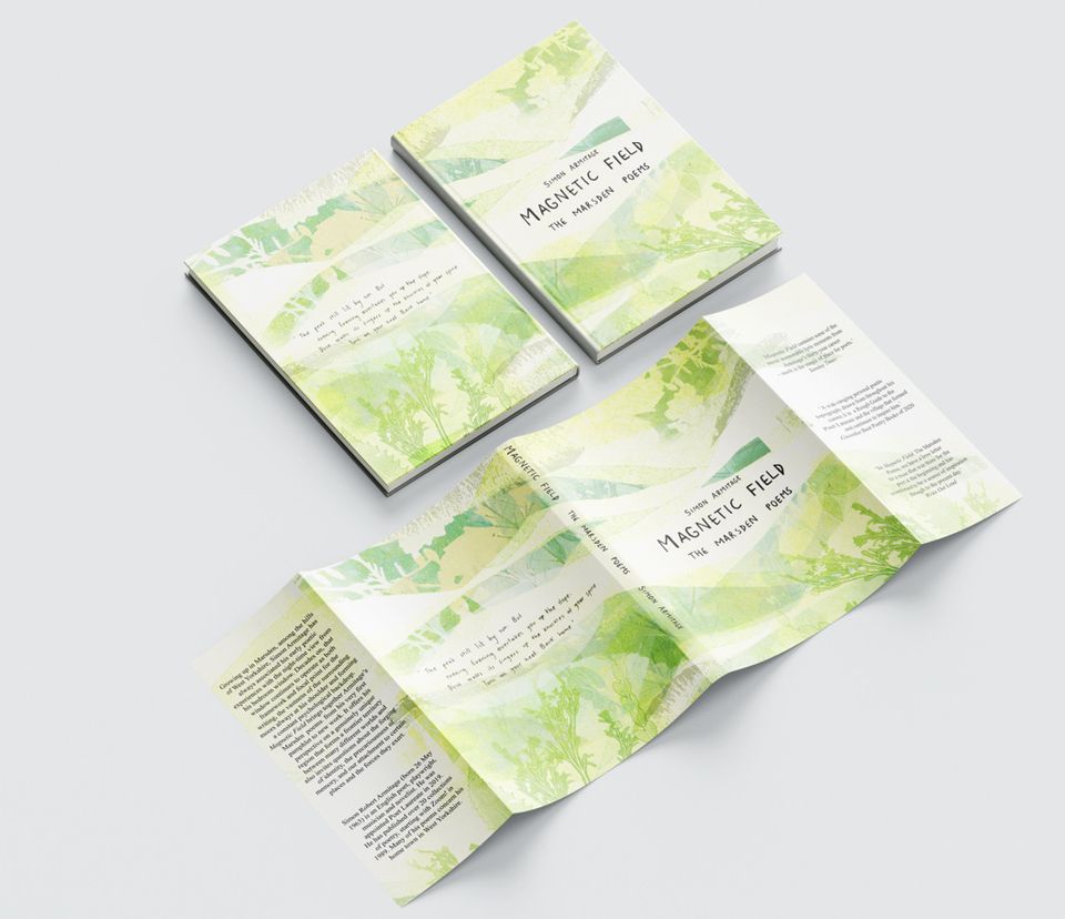 Hardback sleeve and book cover re-design of Simon Armitage’s ‘Magnetic Field: The Marsden Poems’,