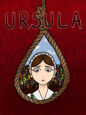 Image of a young woman in old fashioned clothes with a noose encircling her face and the title "Ursula"