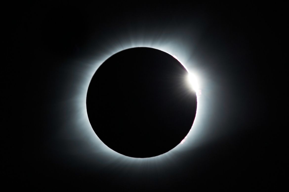Photo of a solar eclipse