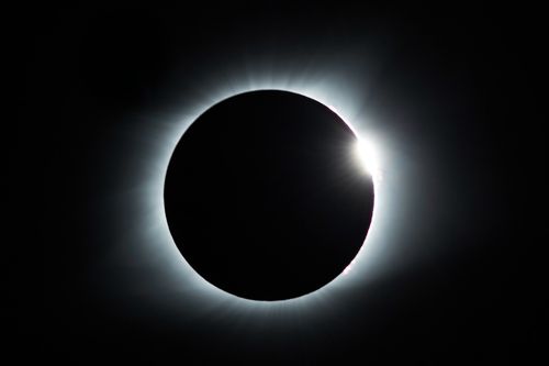 Photo of a solar eclipse