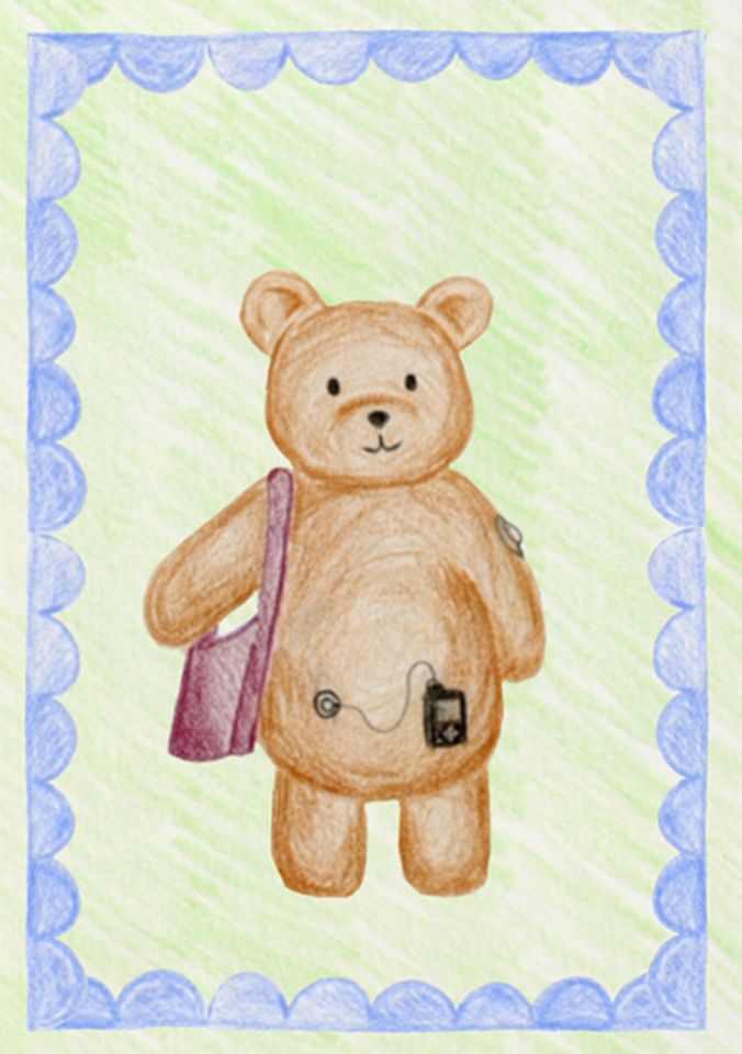 A bear with a handbag