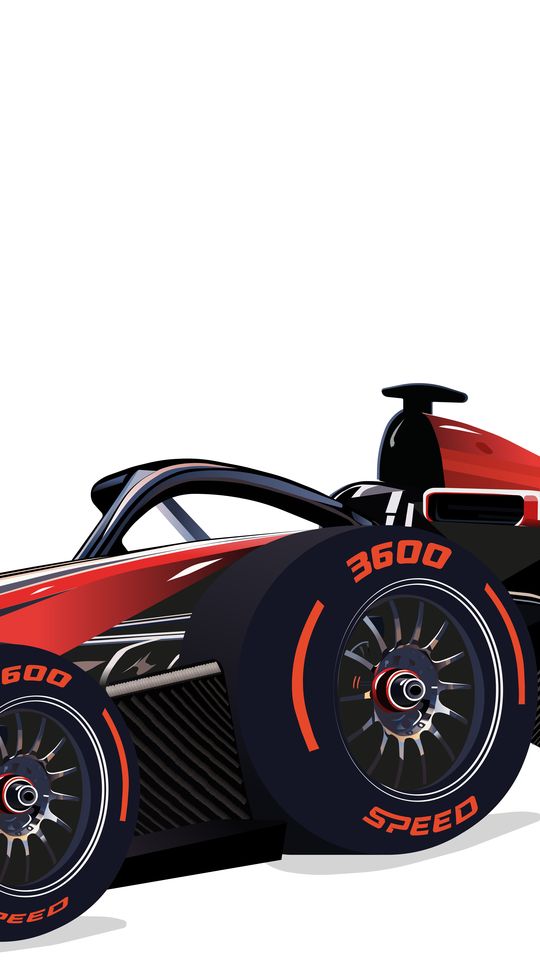 Illustration of F1 car showing just the chassis around the wheels