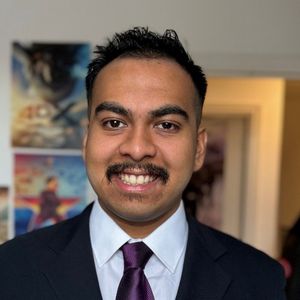 Nathaniel Fernandez in suit and tie