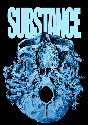 Illustration of a skull with the word Substance
