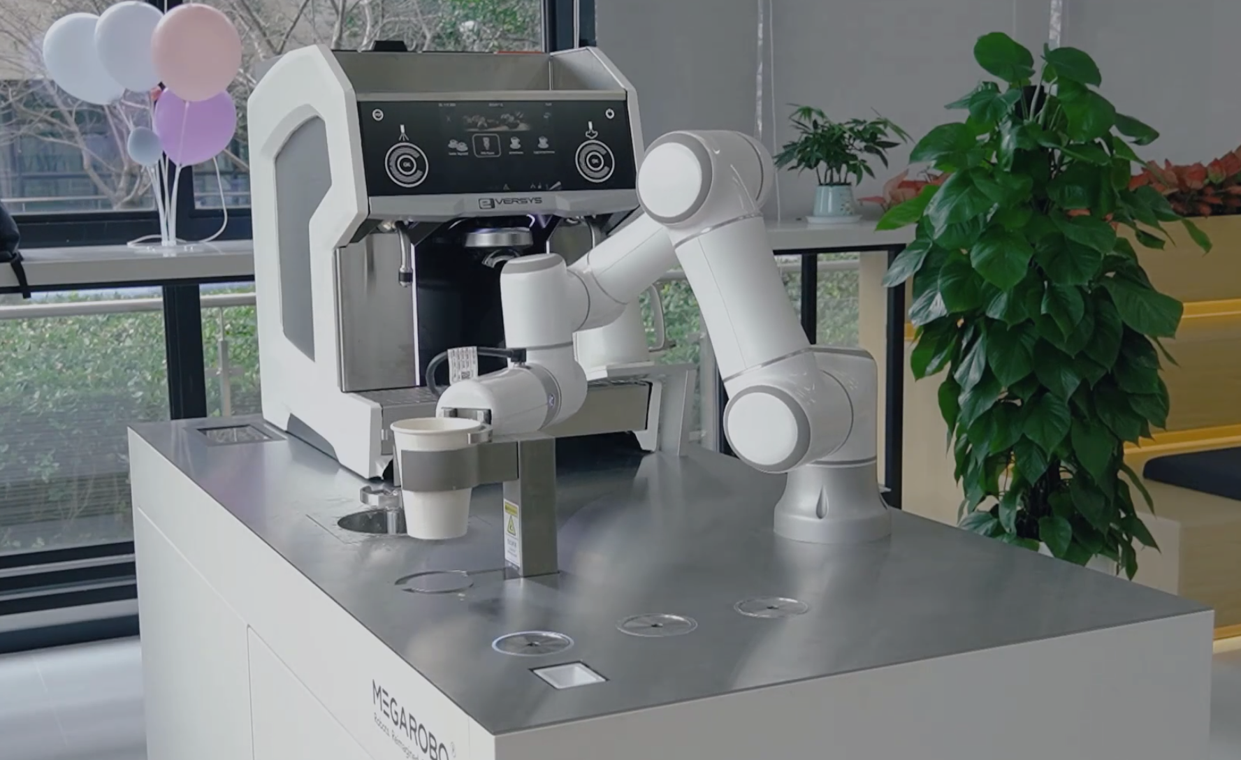 EC63 Barista Robot making Cappuccino