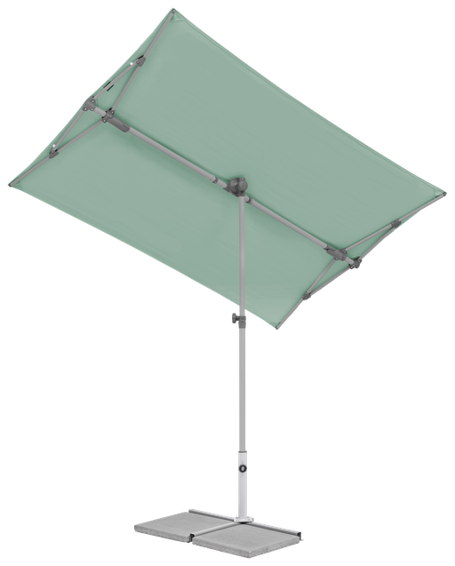 Ein aufgeklappter Sonnenschirm.