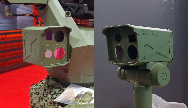 Zwei Bilder von dem gleichen Messemodell.