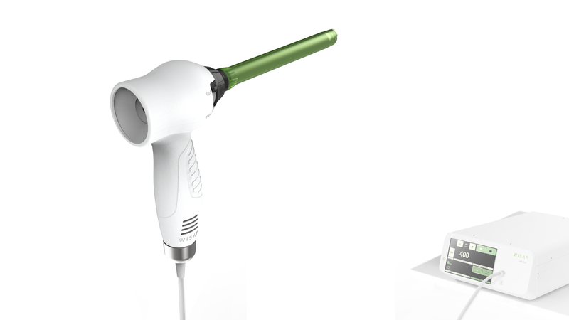 Das WISAP SafeCut Gerät angeschlossen an das Bedienteil.