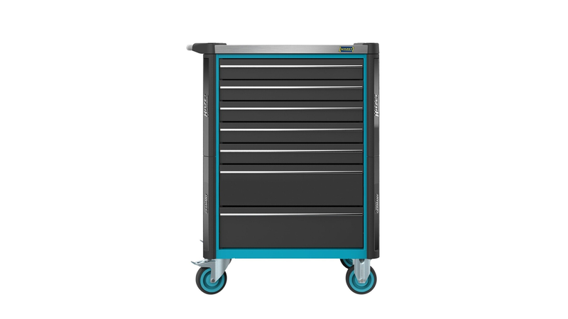 A tool trolley seen from the side.