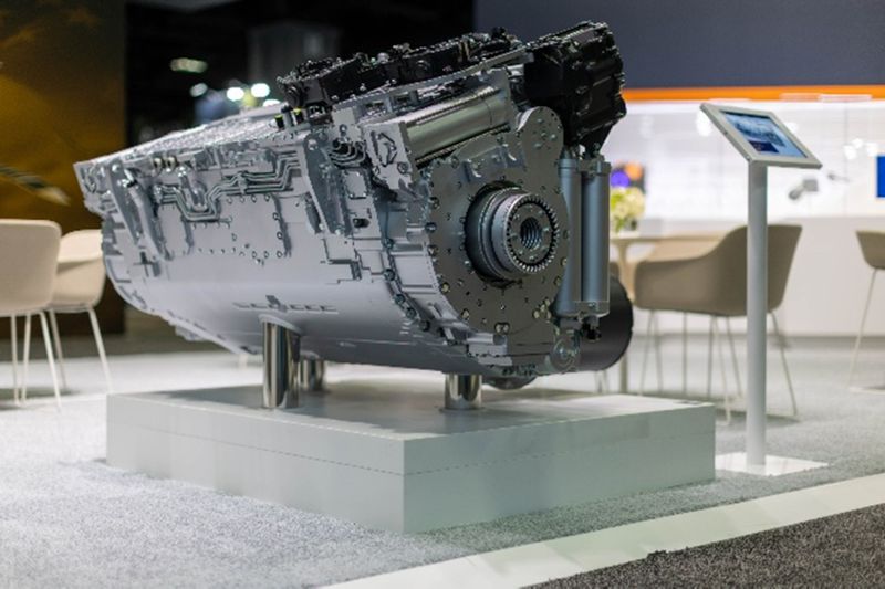 Das Getriebe Modell in der Nahaufnahme.