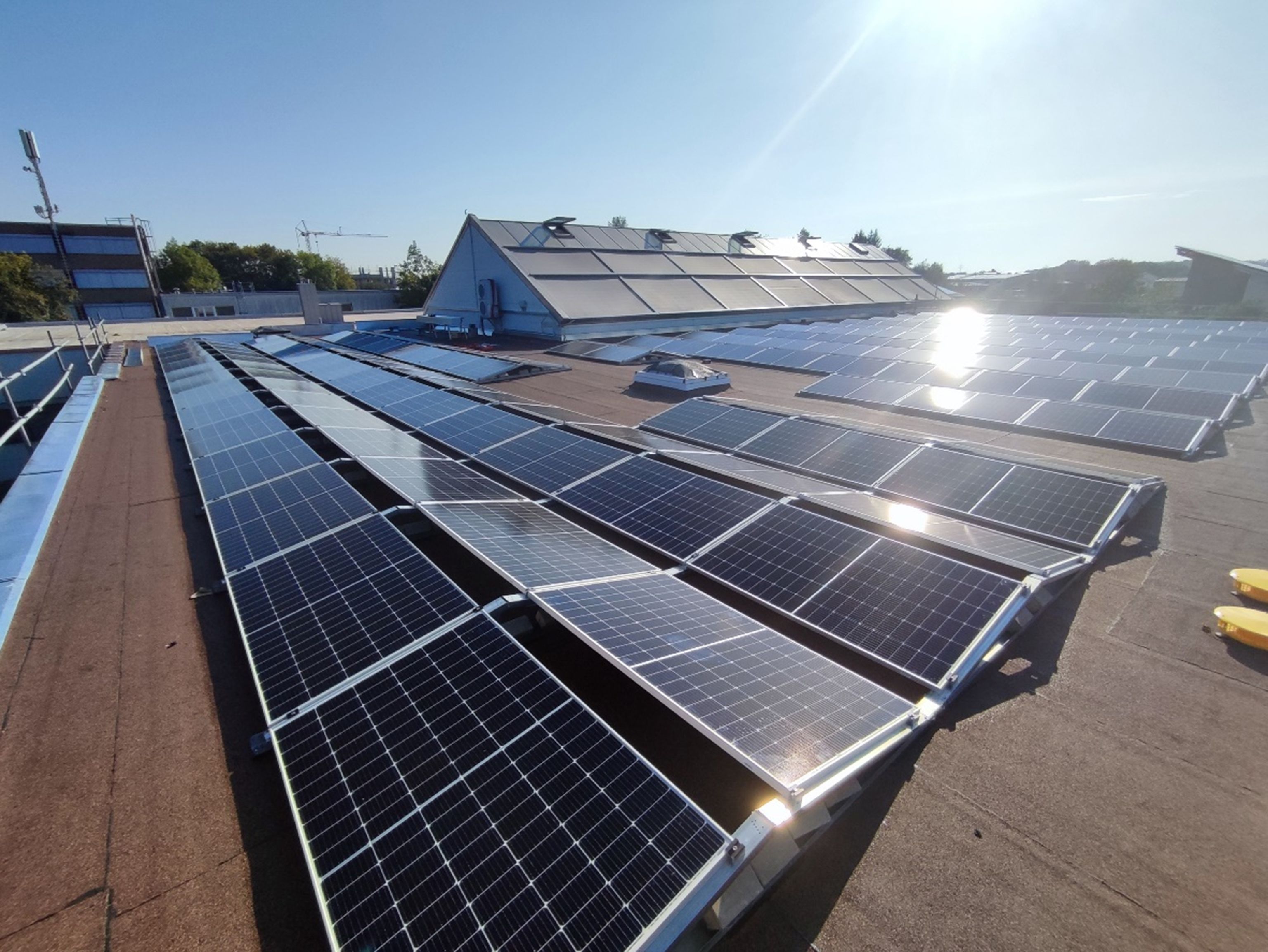 The roof on which the PV system is mounted.