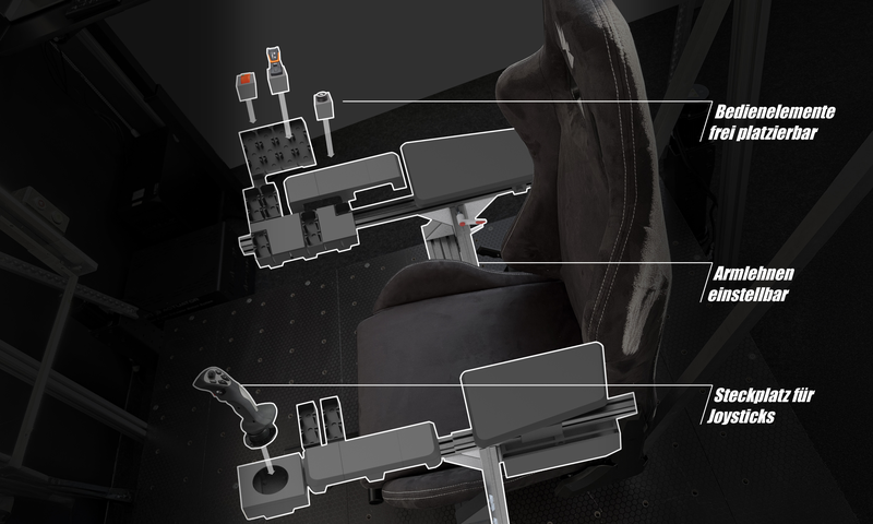 Configurable armrests.