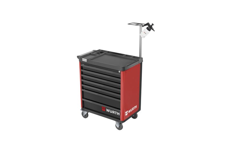 Workshop trolley with pump spray bottle