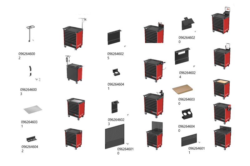 Workshop trolley accessories