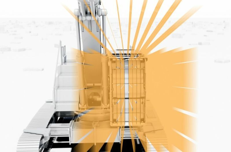 Echle Grafik zur visualisierung des Sichtfeldes durch die Gitter hindurch.