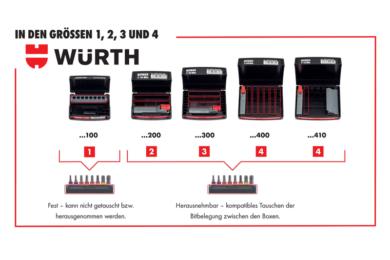 Würth bit boxes Details