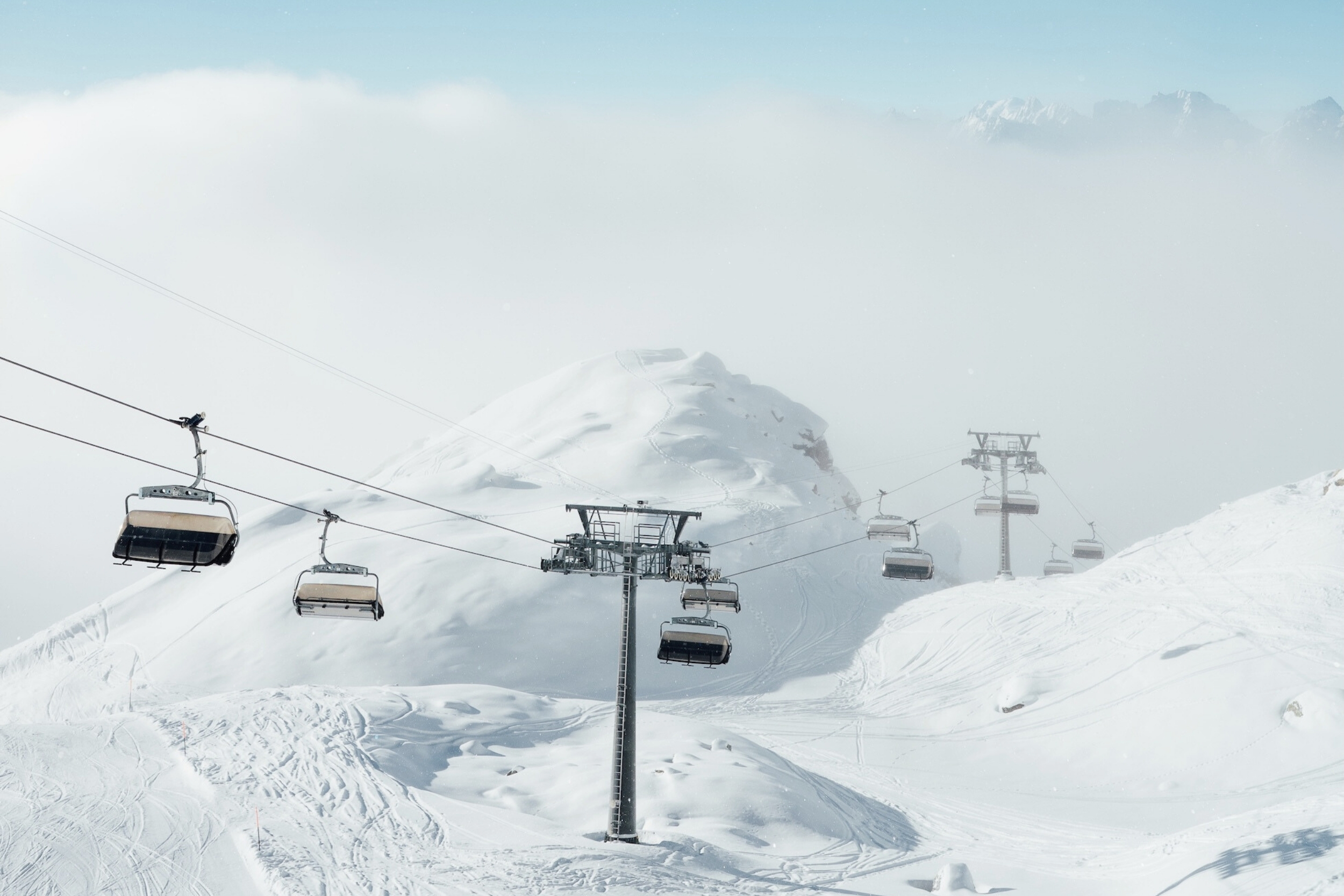empty ski lifts in Verbier
