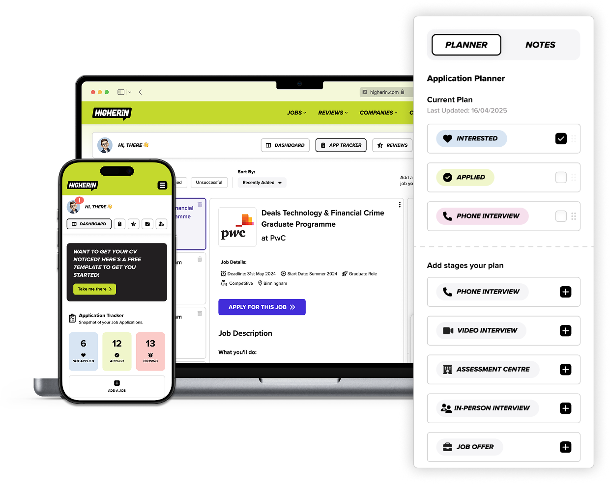 new higherin website
