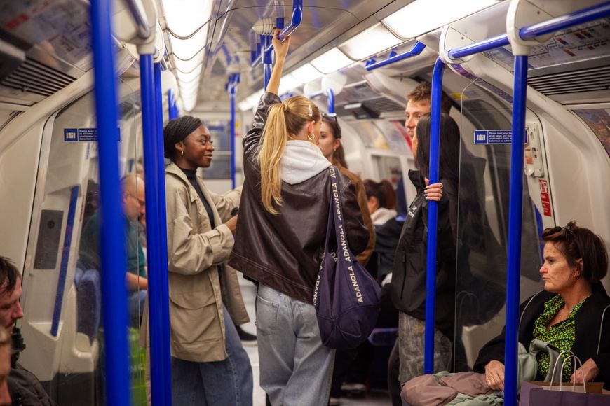students standing on tube