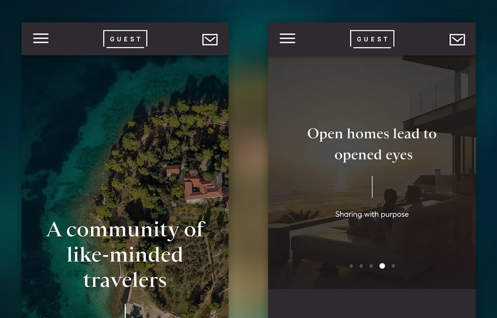 Screenshot of the Guest website in mobile