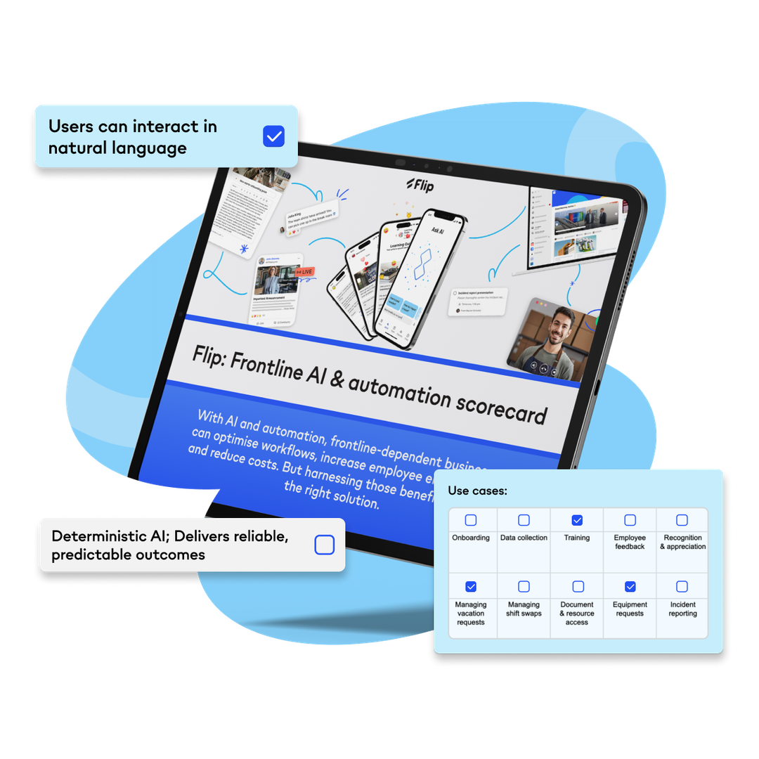 Vendor scorecard: Choosing a frontline AI & automation solution | Flip