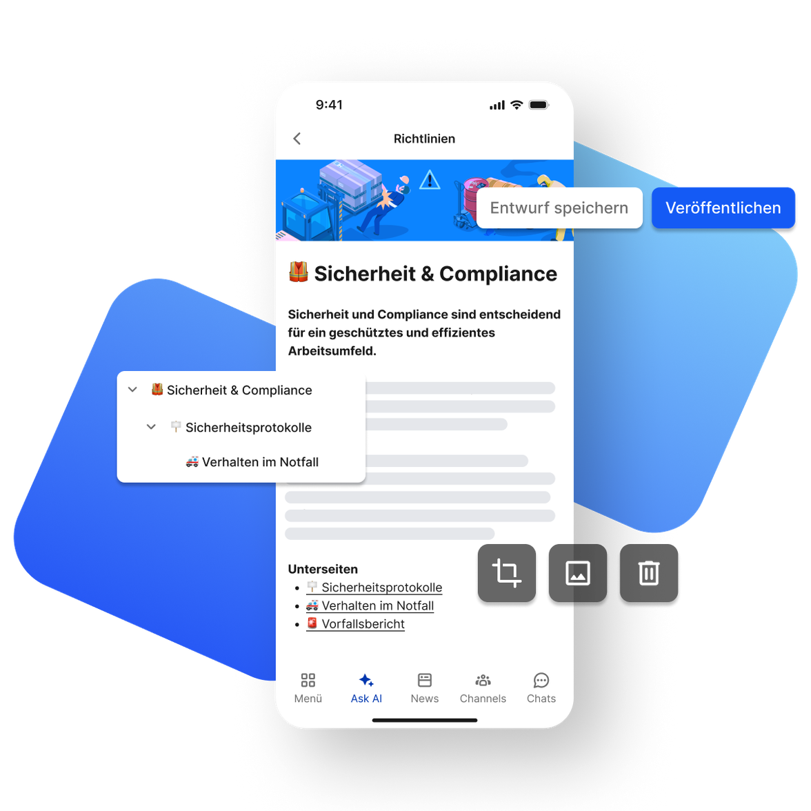 Mitarbeiterplattform mit HR-Portal, Employee App, Flip Flows, Agentic AI für die Frontline, Intranet.
