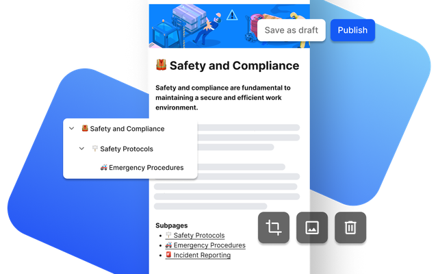 B2B-SaaS Employee App UI: Safety and Compliance, HR-Portal, Employee Experience Platform, Flip Flows.