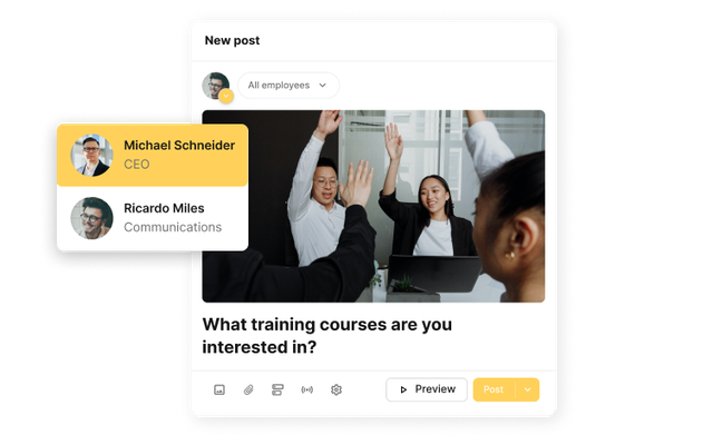 B2B-SaaS Employee Experience Platform UI: What training courses are you interested in? Flip Flows.