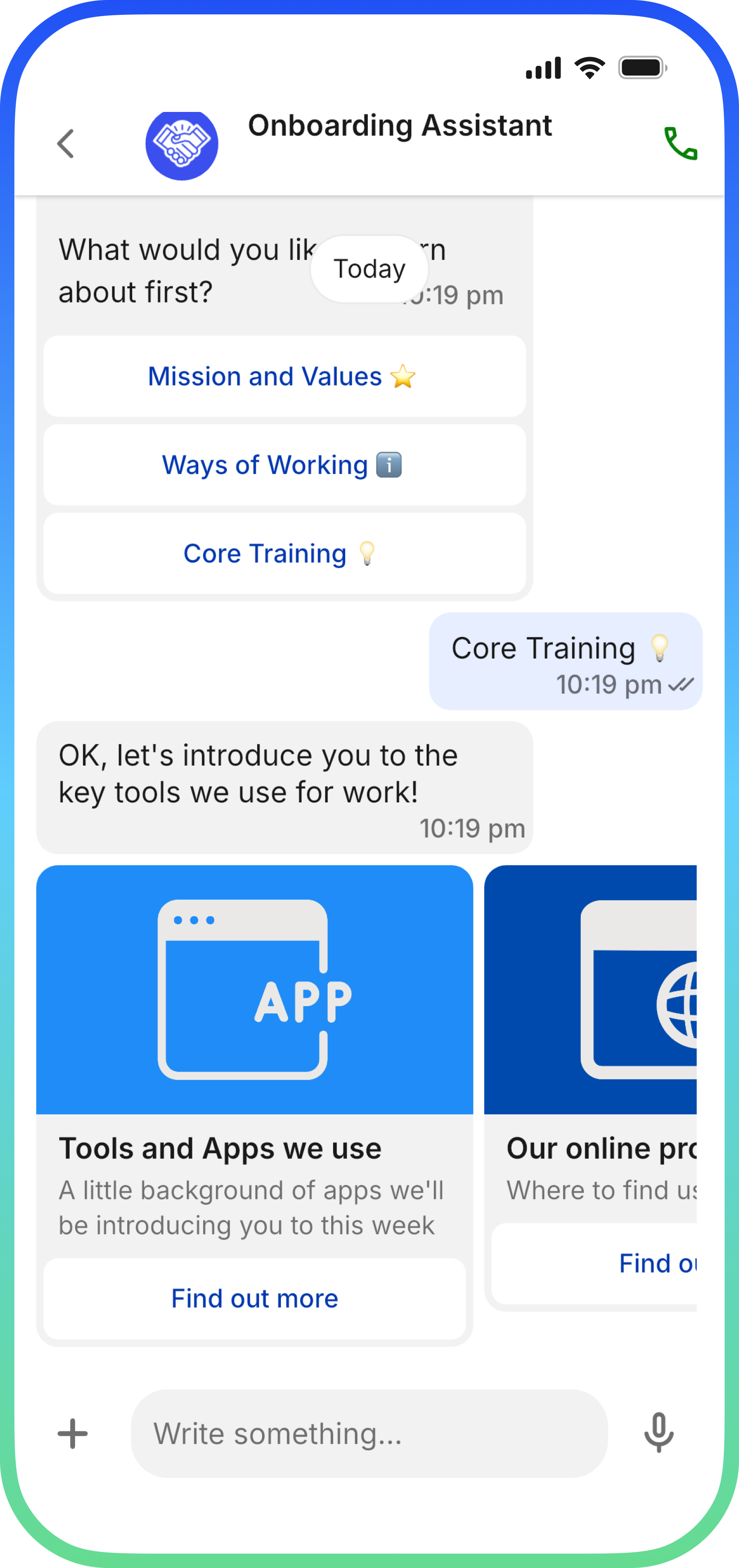 Onboarding app