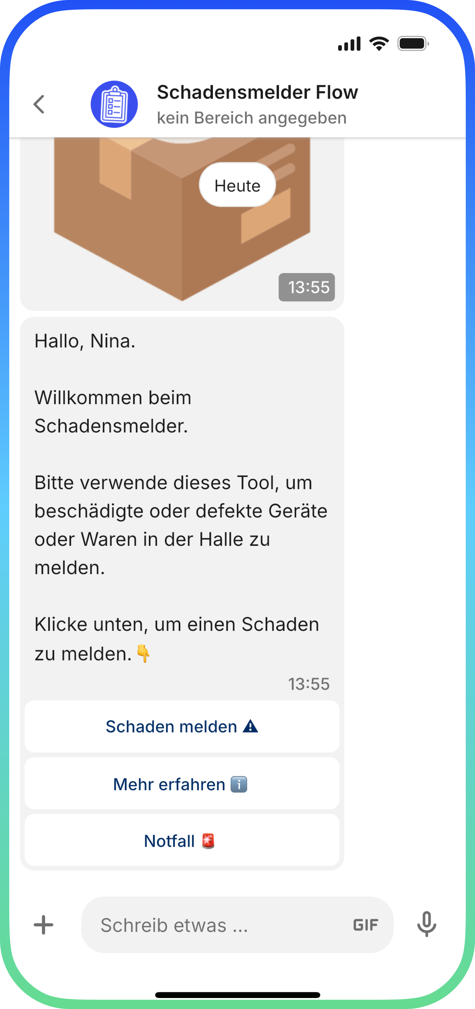 Schadensmelder-App