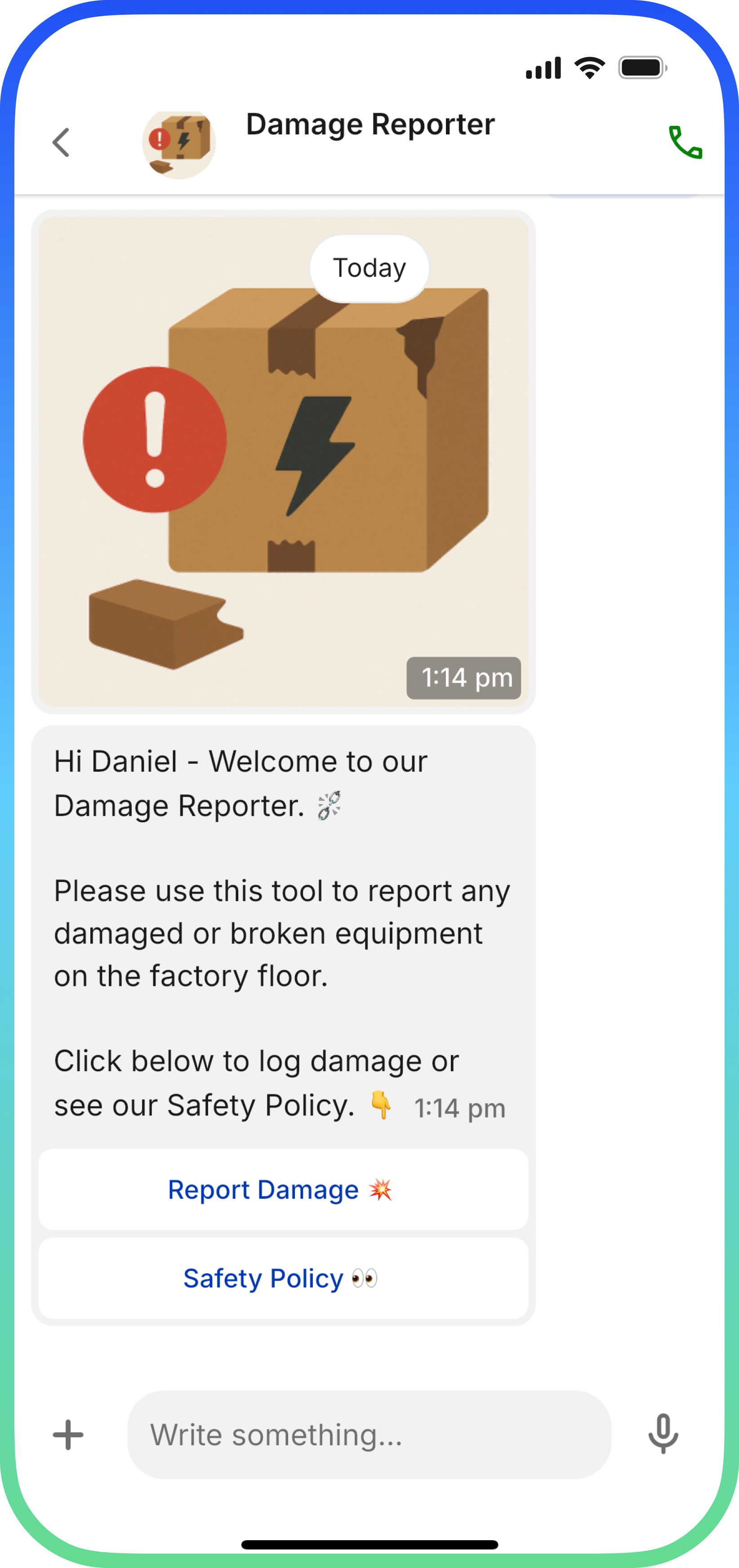 Damage Reporter app