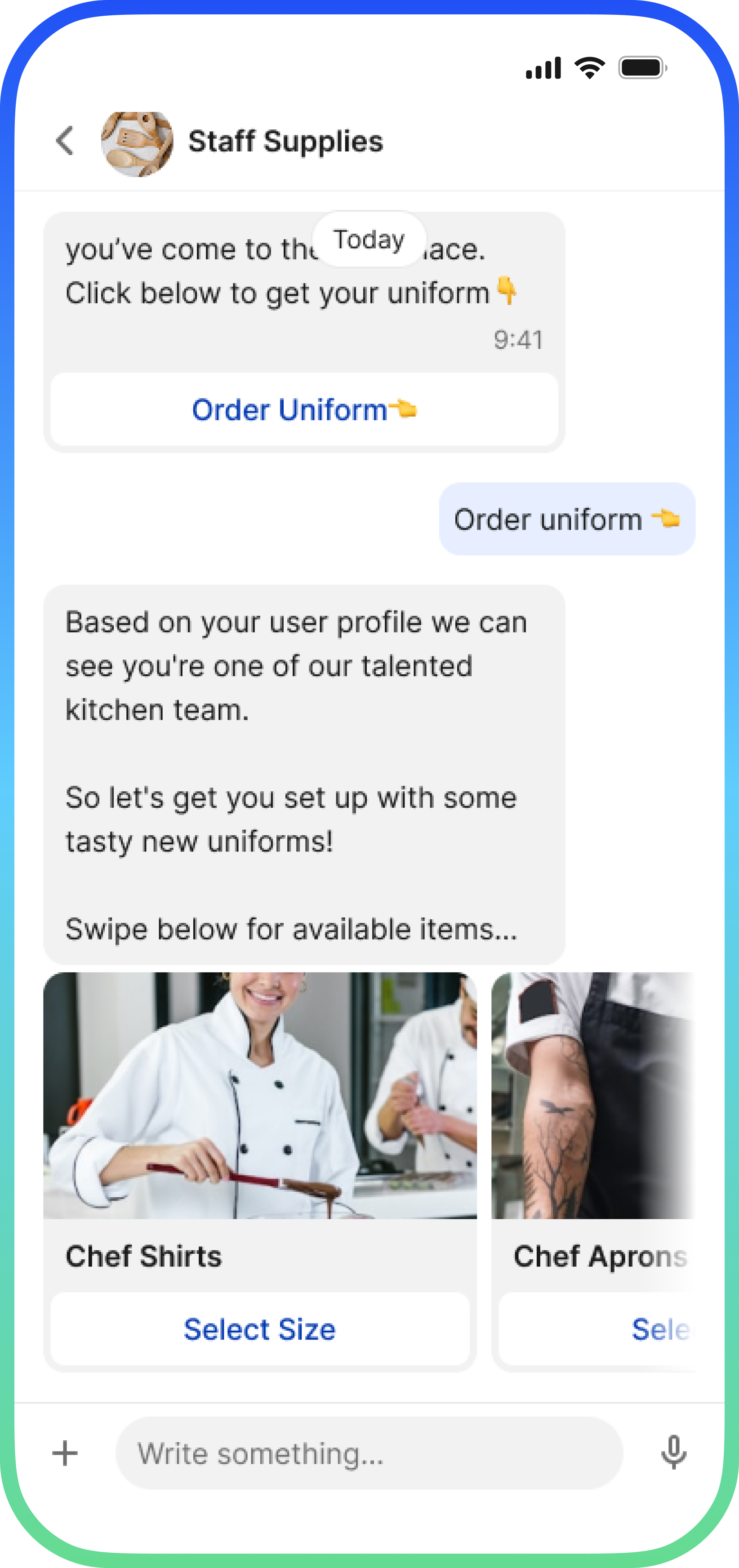 Uniform Ordering app