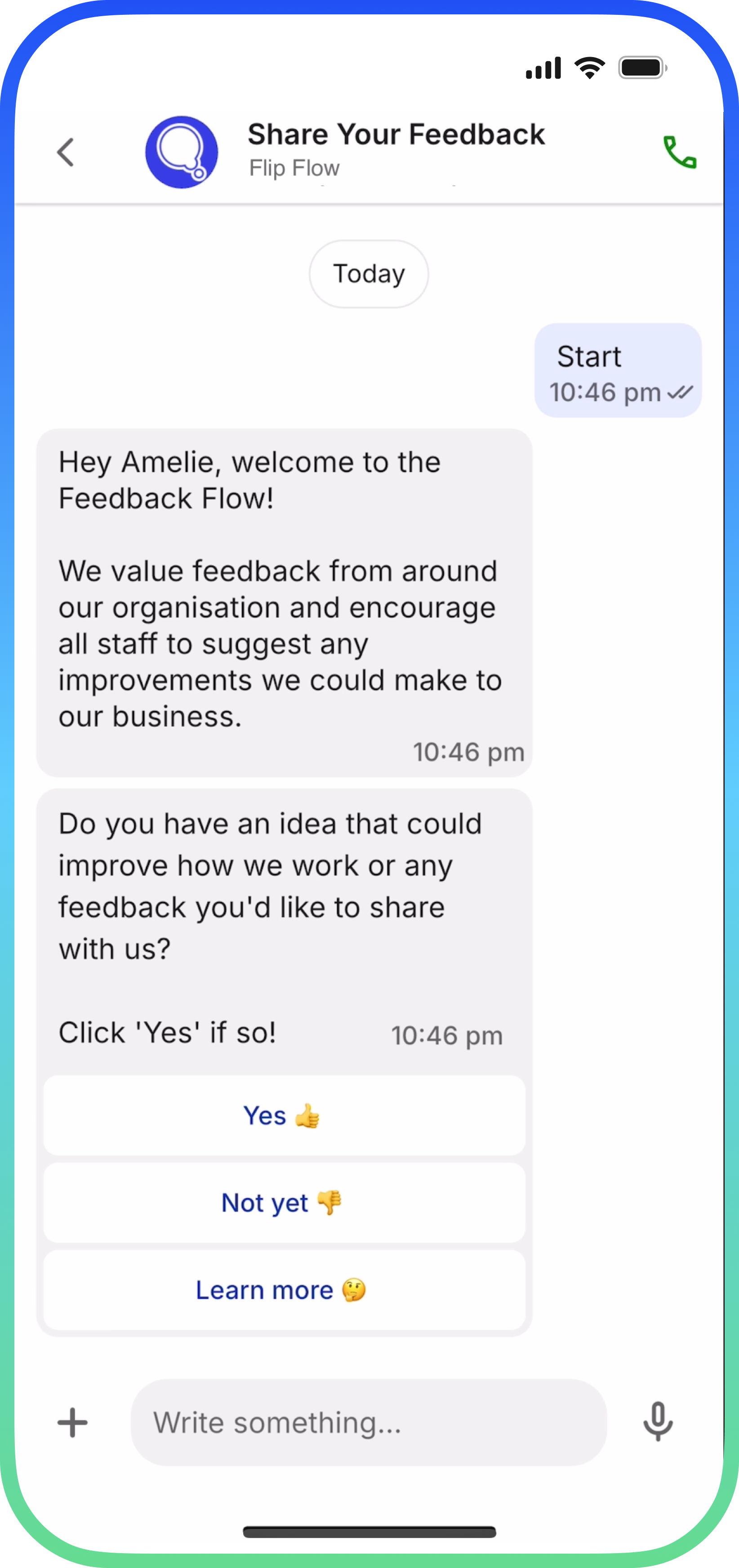 Feedback Flow app