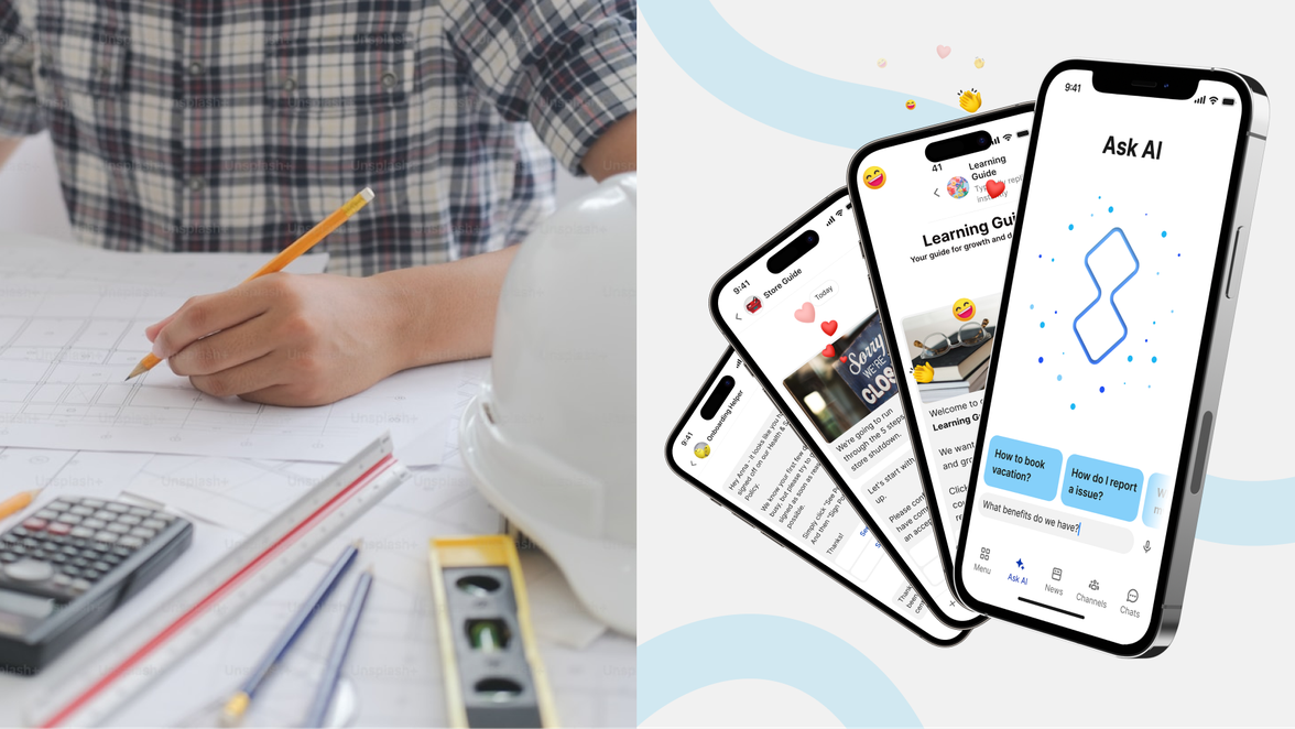 Frontline Mitarbeiterplattform mit Employee App, Ask AI, HR-Portal, Employee Experience Platform.