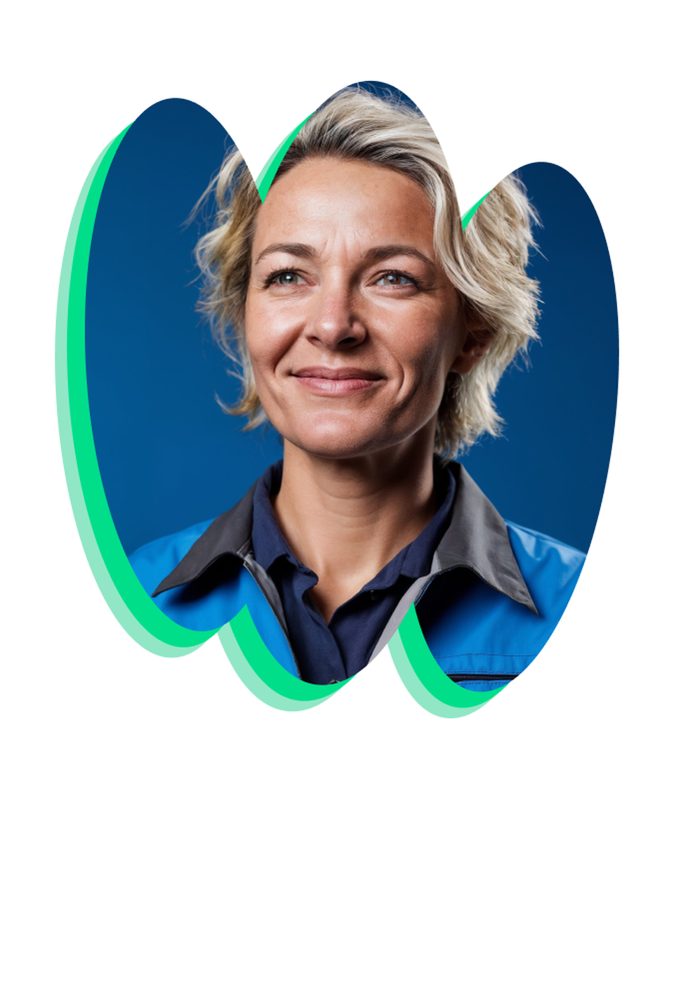 Smiling frontline worker, symbolizing Employee Experience Platform, Mitarbeiter App, Agentic AI.