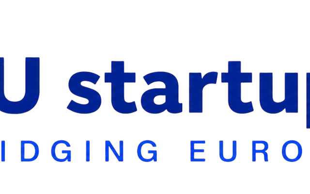 EU startups news logo with European stars and arrow.