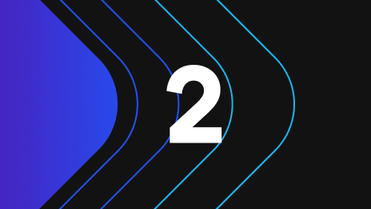Number 2 centered on a black and blue abstract background; no UI or text present.