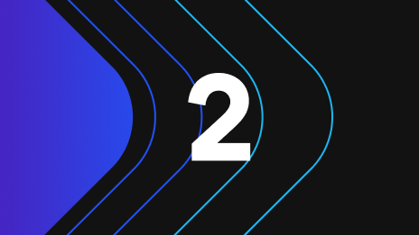 Number 2 centered on a black and blue abstract background; no UI or text present.