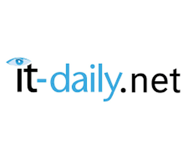 Logo with the text "it-daily.net" in blue and black, featuring an eye graphic above the letter "i".
