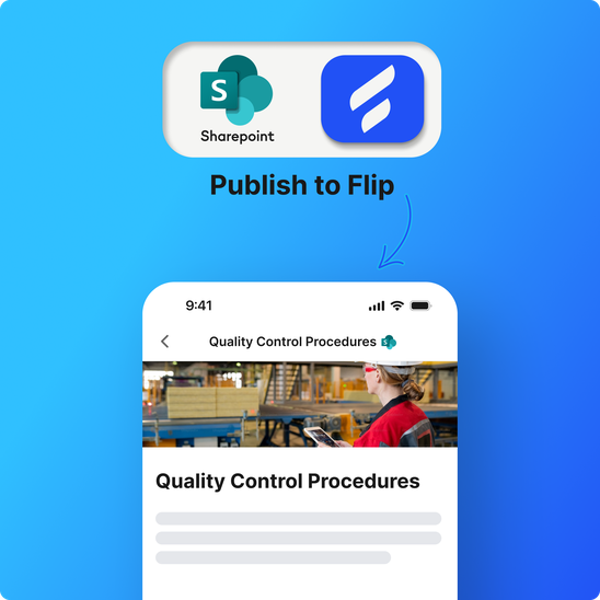 SharePoint integration with Flip app for Quality Control Procedures.